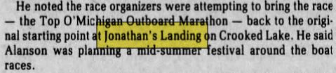 Mr. Jons (Hubs, Jonathans Landing, Just Between Friends, Shenanigans) - May 1981 Article